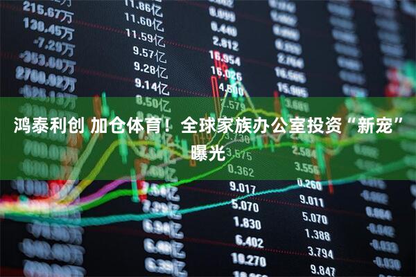 鸿泰利创 加仓体育！全球家族办公室投资“新宠”曝光