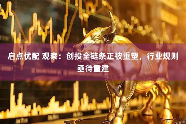 启点优配 观察：创投全链条正被重塑，行业规则亟待重建