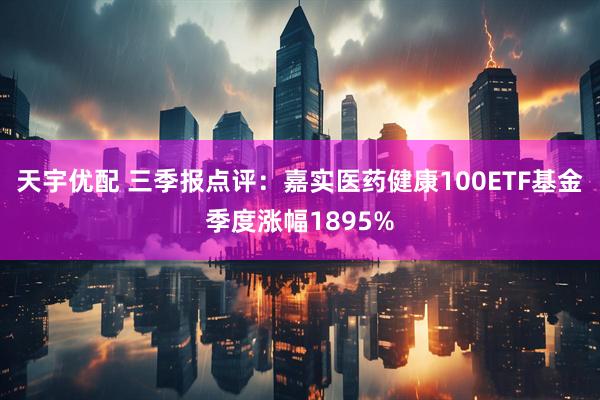 天宇优配 三季报点评：嘉实医药健康100ETF基金季度涨幅1895%